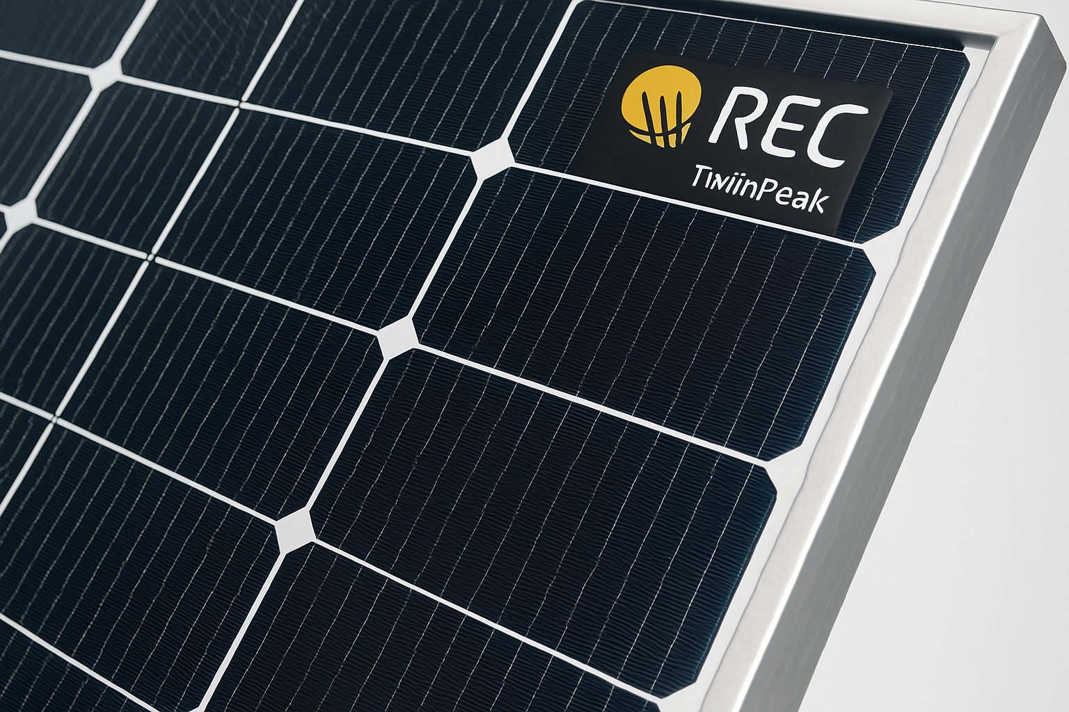 REC TwinPeak 5 Review: Are They the Right Solar Panels for Your Aussie Home? 1 A close-up showing the half-cut cell technology of an REC TwinPeak PV module.