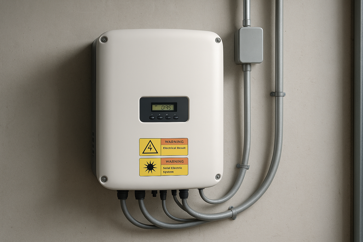 Solar power systems in Tamworth: how to choose the right setup (without overpaying) 1 Solar inverter installed on a wall in a garage