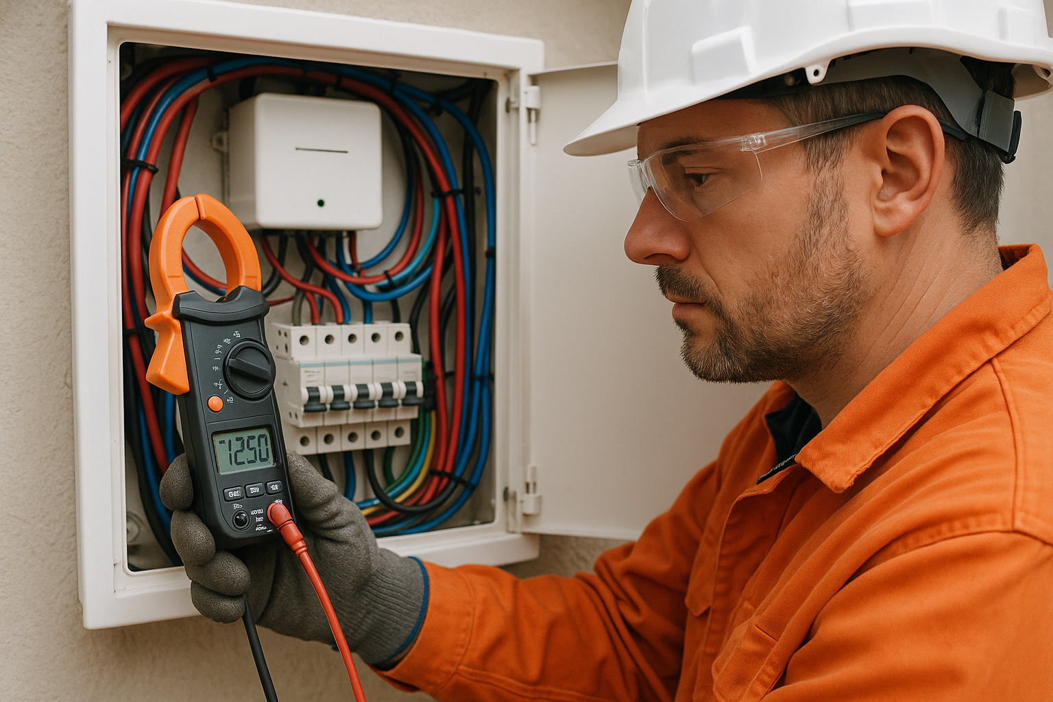 Sungrow Solar Inverters: A Practical Guide for Australian Homes, Hybrids and Batteries 1 Electrician checking inverter wiring and measurements