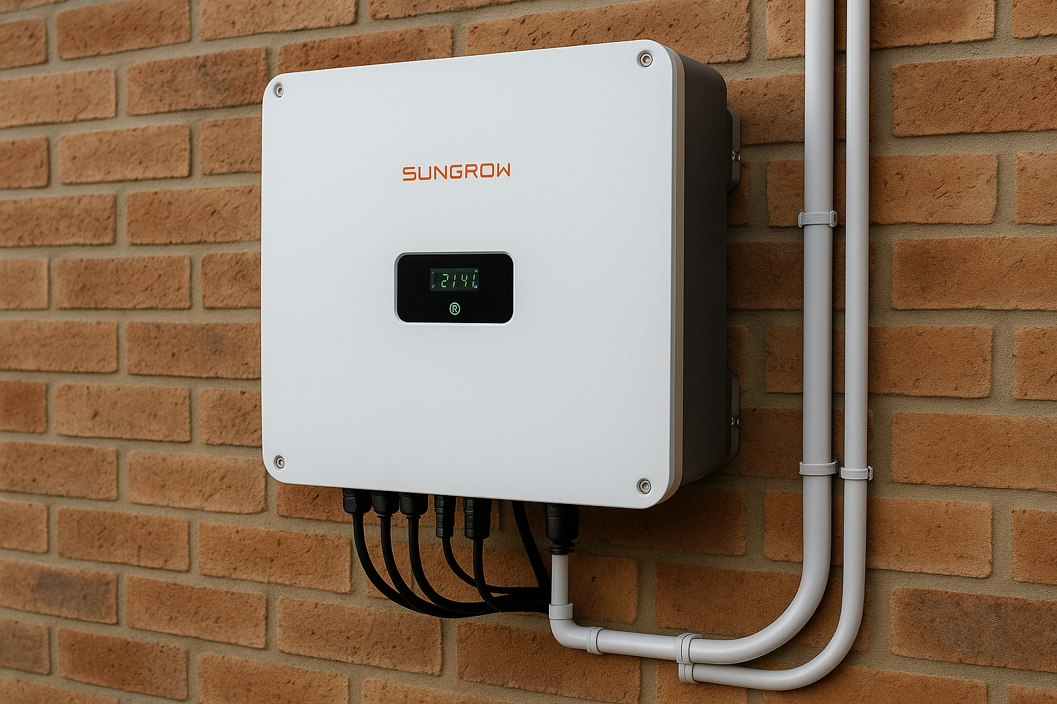 Are Solar Panels Actually Sustainable? A Realistic Look 4 A professionally installed Sungrow solar inverter, crucial for system efficiency.