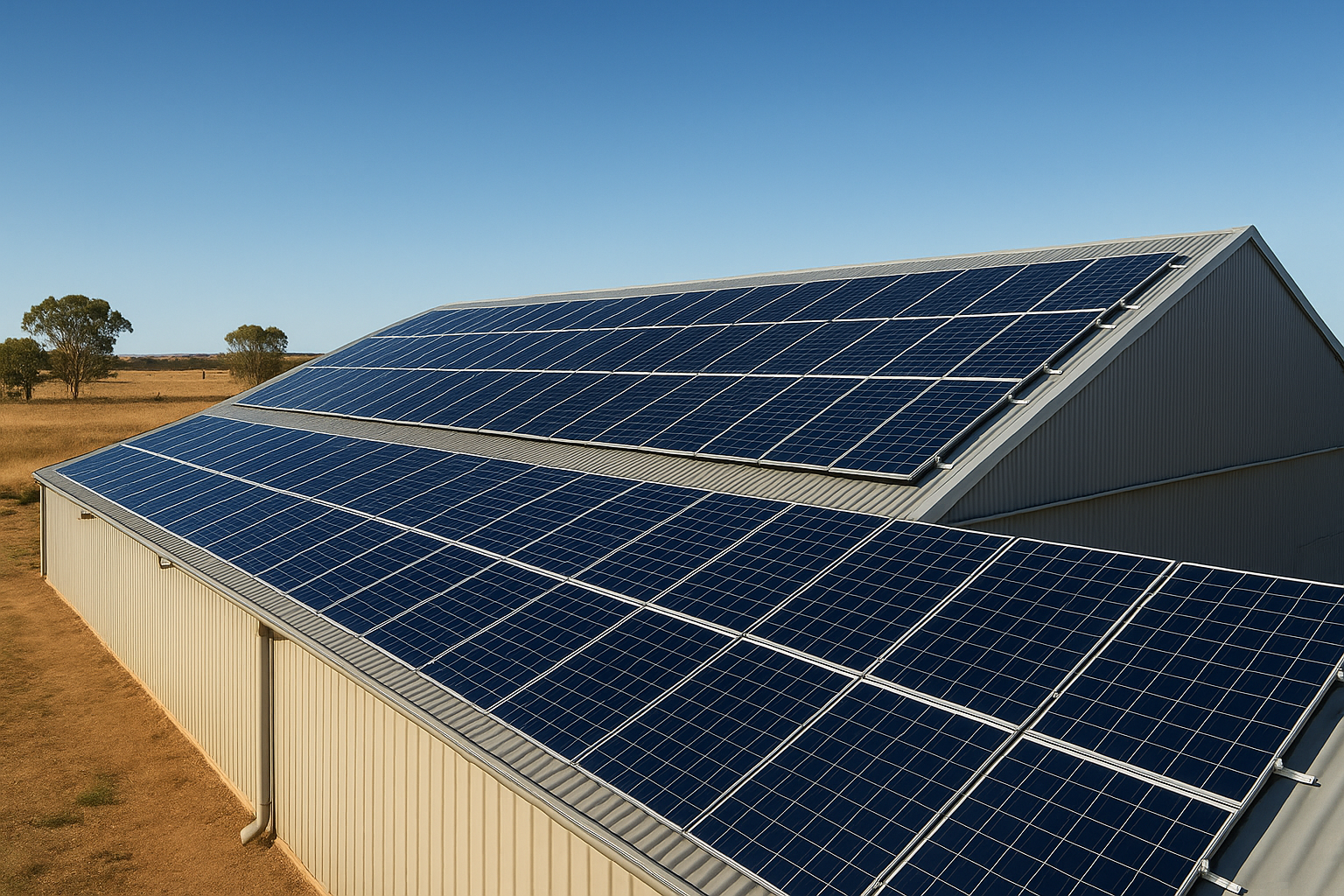Choosing Tamworth Solar Installers: A Practical Guide 4 Commercial solar panel installation on a large business roof in Tamworth.