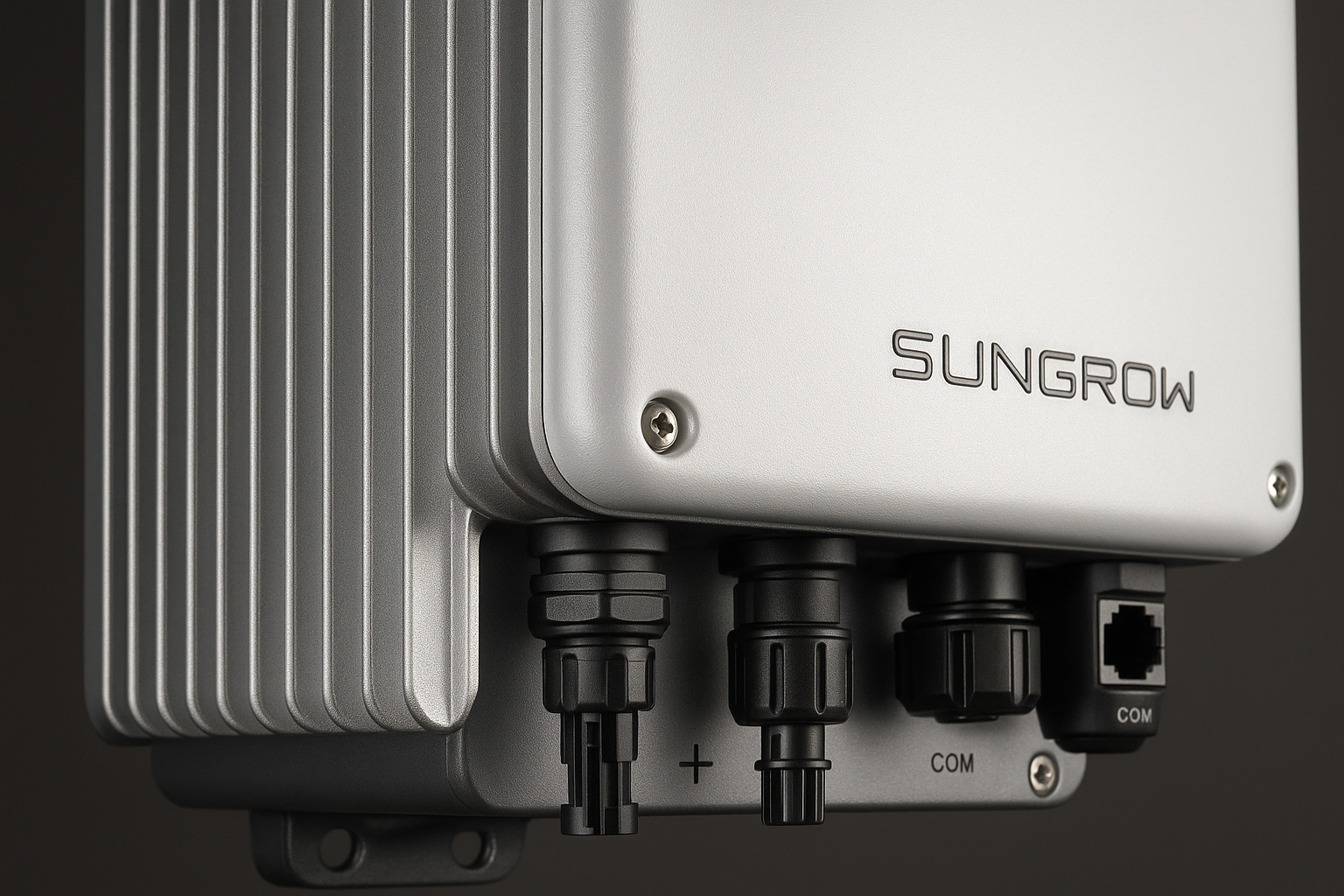 Sungrow Inverters: An Australian Installer’s Practical Guide 2 Close-up detail of the build quality and heat sink on a Sungrow solar inverter.