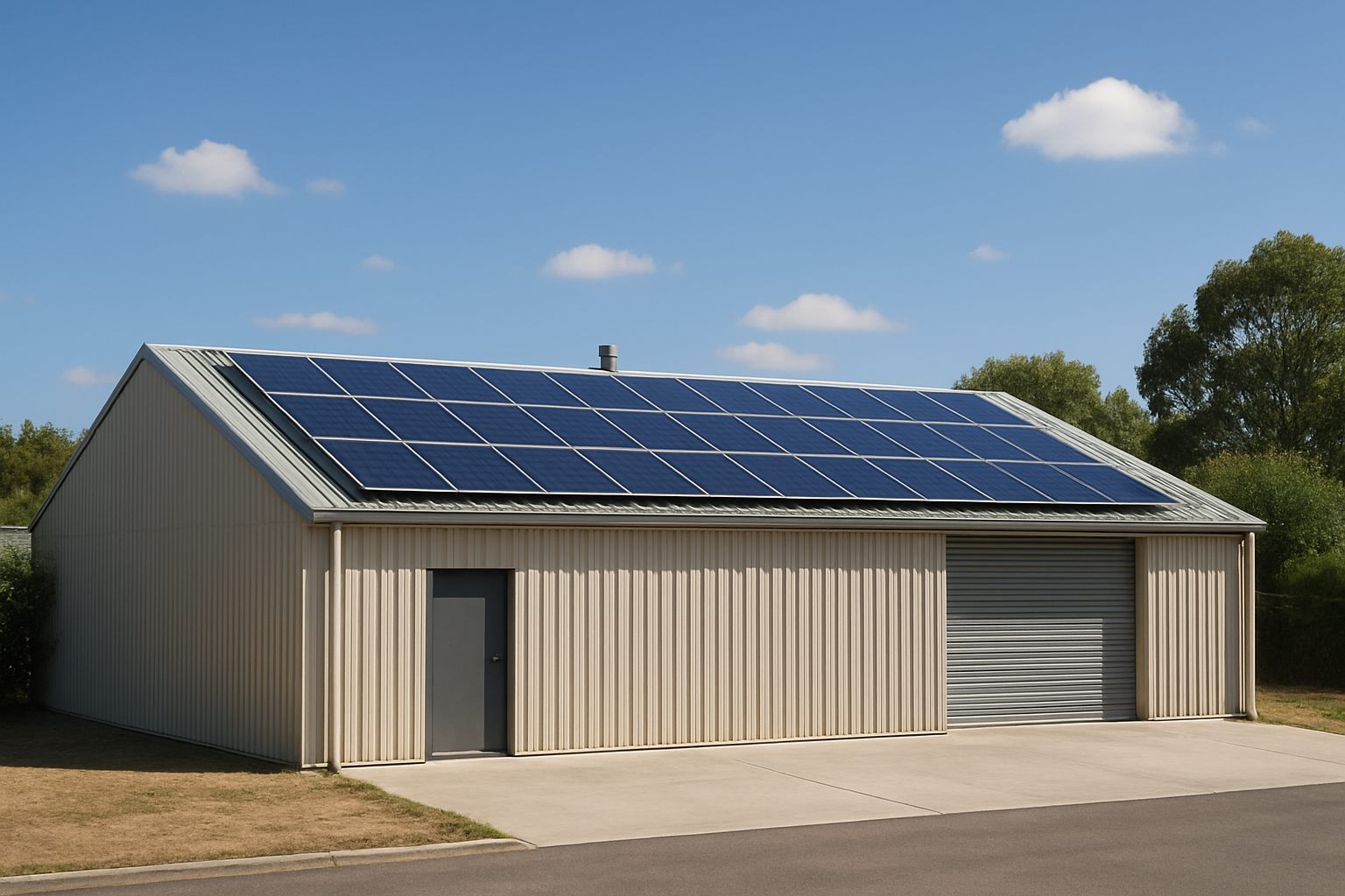 Solar power systems in Tamworth: how to choose the right setup (without overpaying) 2 Commercial solar panels on a regional Australian business roof
