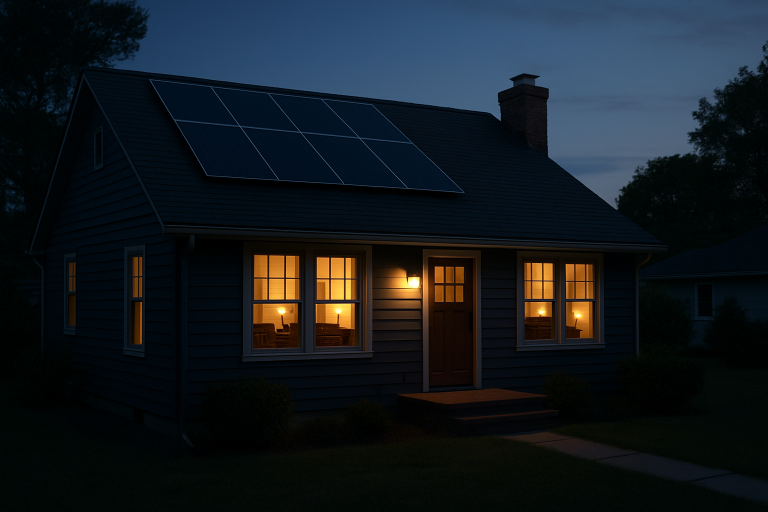 Hybrid Solar Explained: Practical Backup Power and Better Bill Control (Australia) 3 Home using stored solar energy in the evening