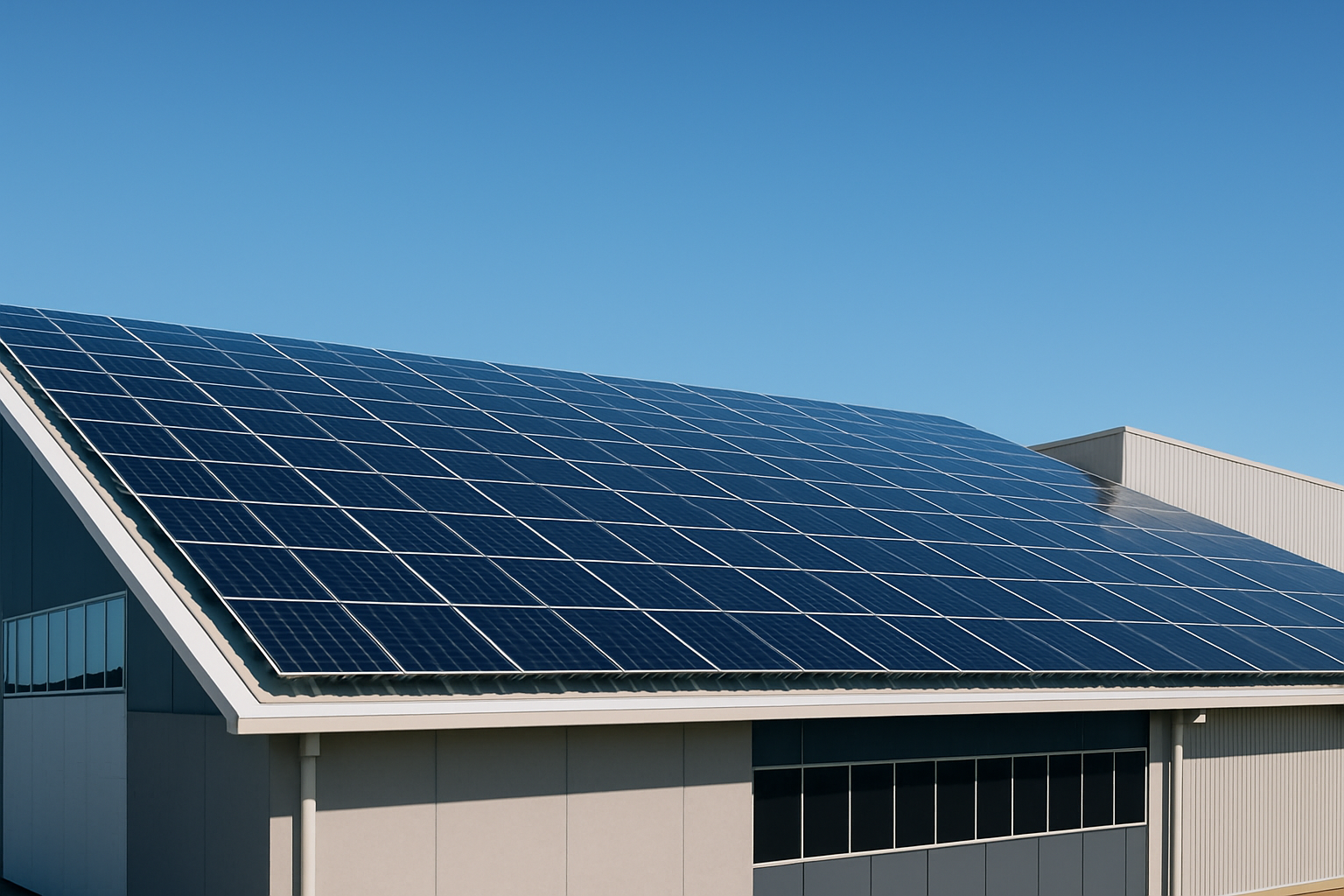 Sungrow Inverters: An Australian Installer’s Practical Guide 3 A commercial building in Australia powered by a large-scale solar system using central inverters.