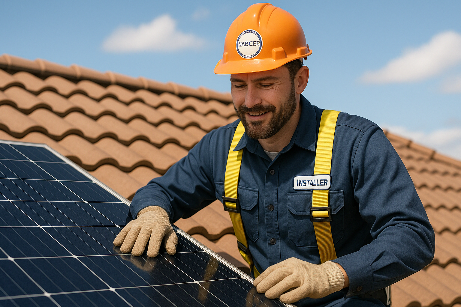 How Much Do Solar Panels Cost? An Australian Homeowner's Budget Guide 4 A certified solar installer completing a quality check on a rooftop solar panel system.