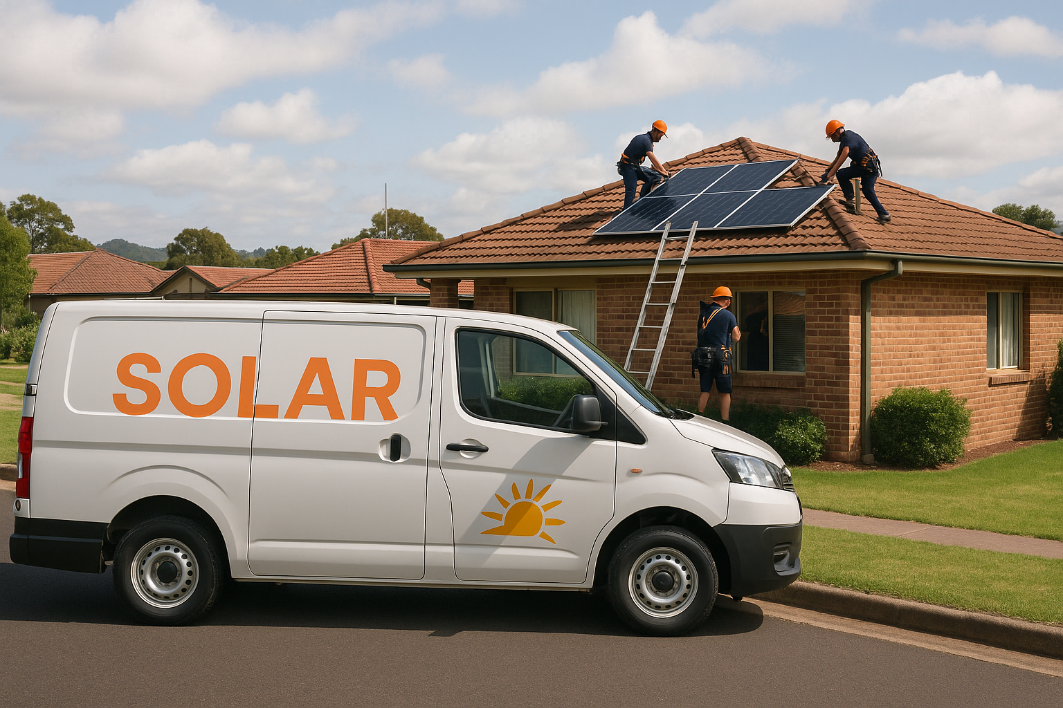 How to Choose the Best Solar Installers in Byron Bay: A 5-Step Checklist 2 Freedom Energy Solutions installation team working on a home in regional NSW.