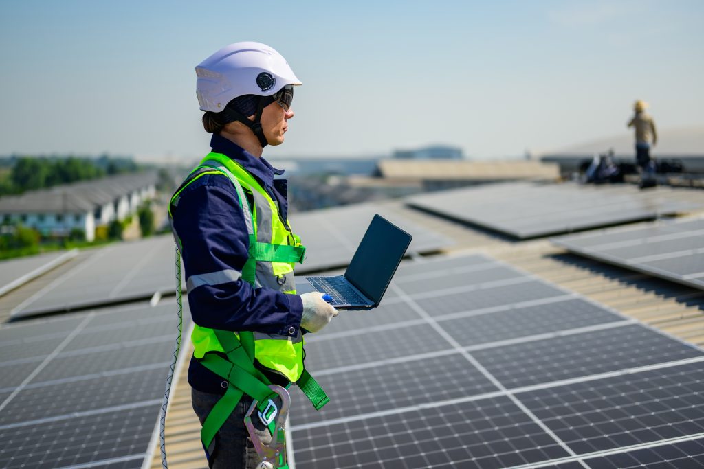 Can You Live Off‑Grid in Australia? Rules, approvals, and what you actually need 3 Professional engineer technician with safety helmet checking system