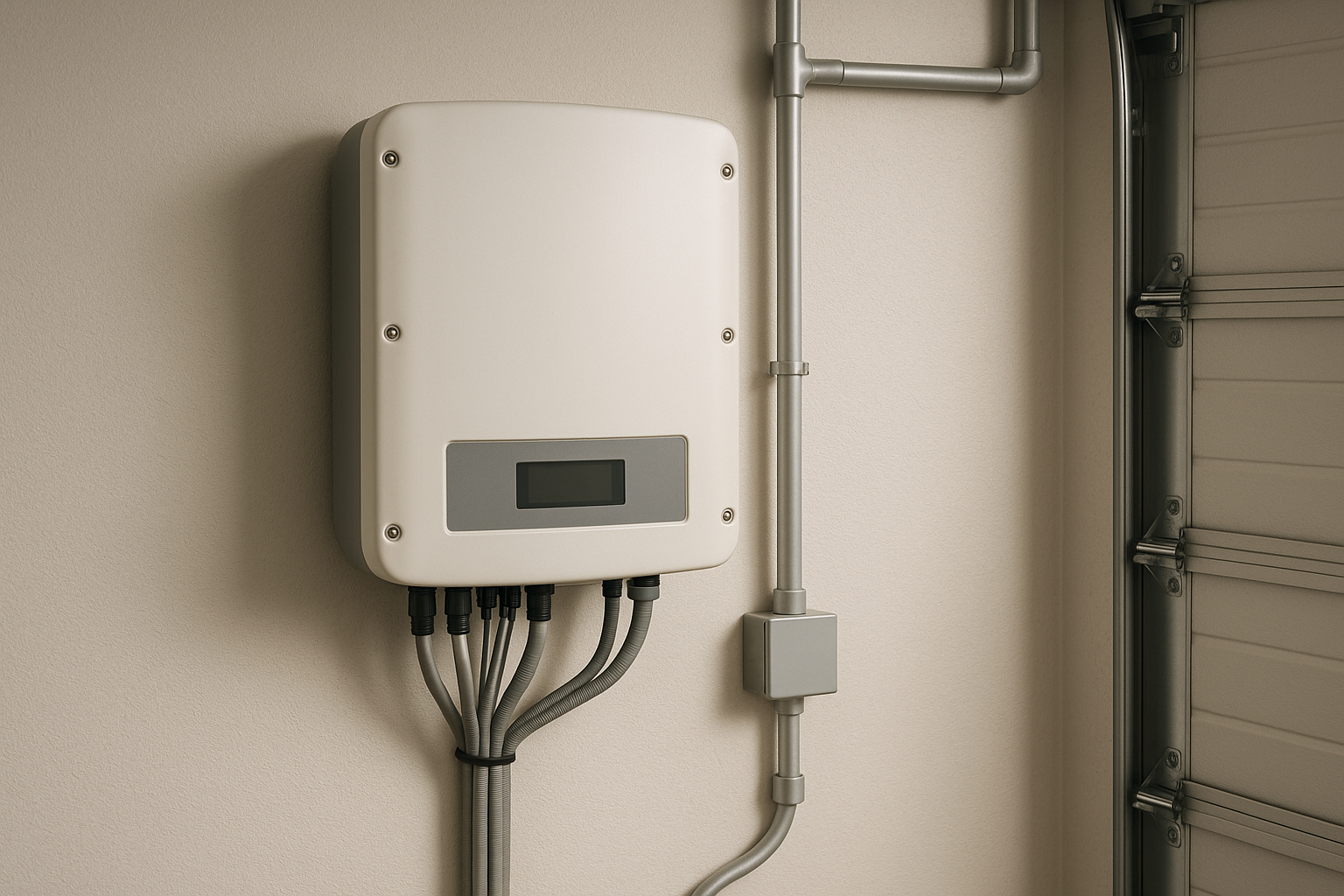 Are solar panels a good investment in Australia? 1 Solar inverter installed neatly on a garage wall