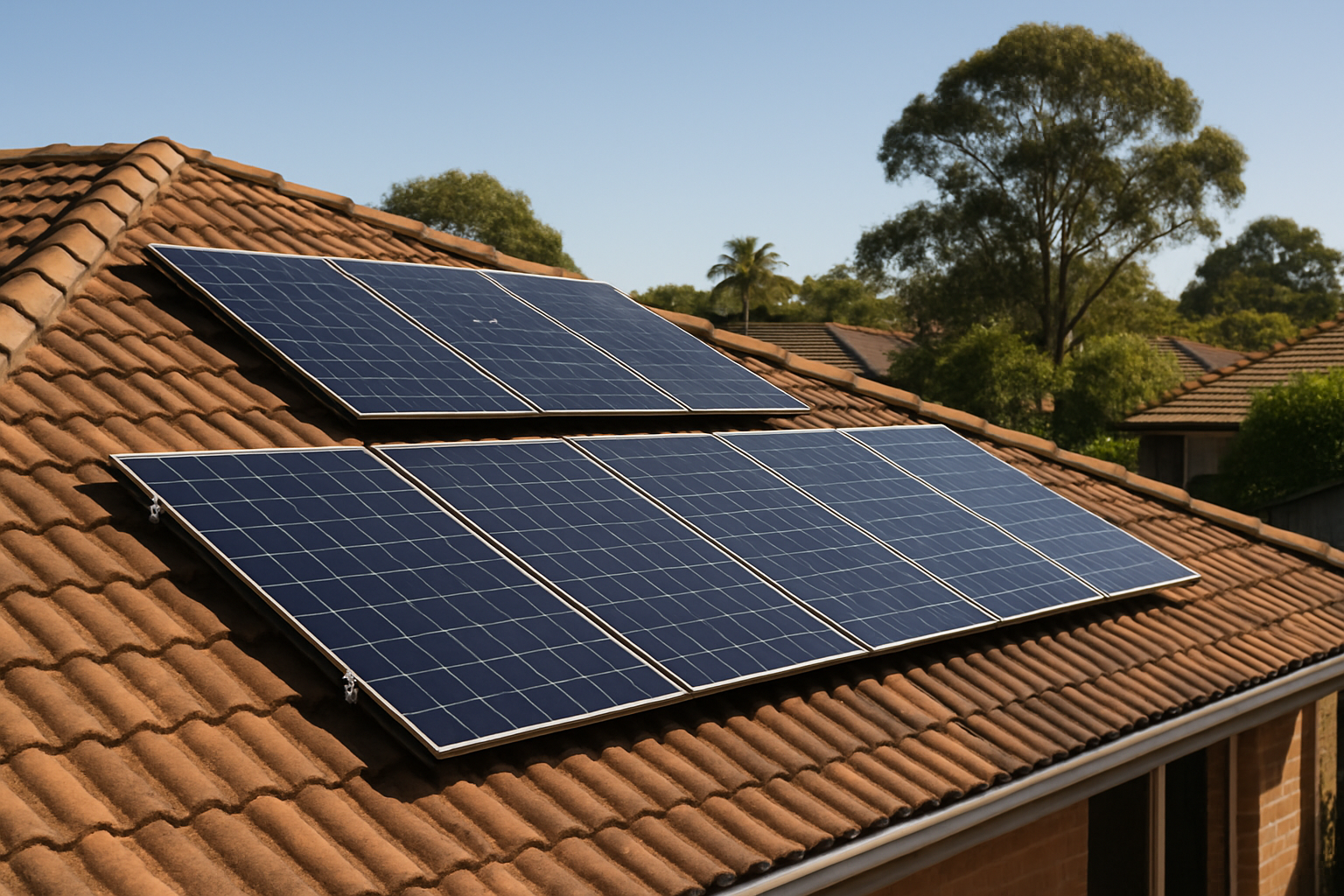 What is a Hybrid Solar System? Your Guide for Australian Homes 4 Rooftop solar panels on an Australian home
