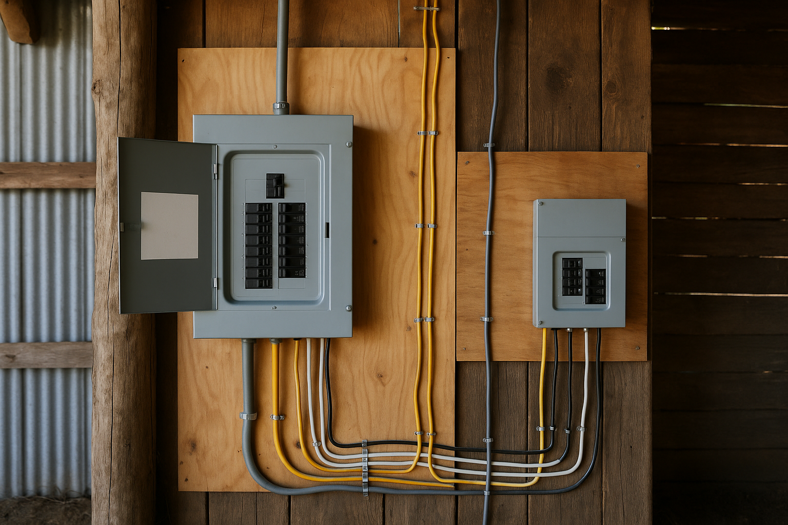 Renewable energy for rural property: Solar, batteries and backup that suit the way you live 2 Rural property switchboard setup for essential circuits