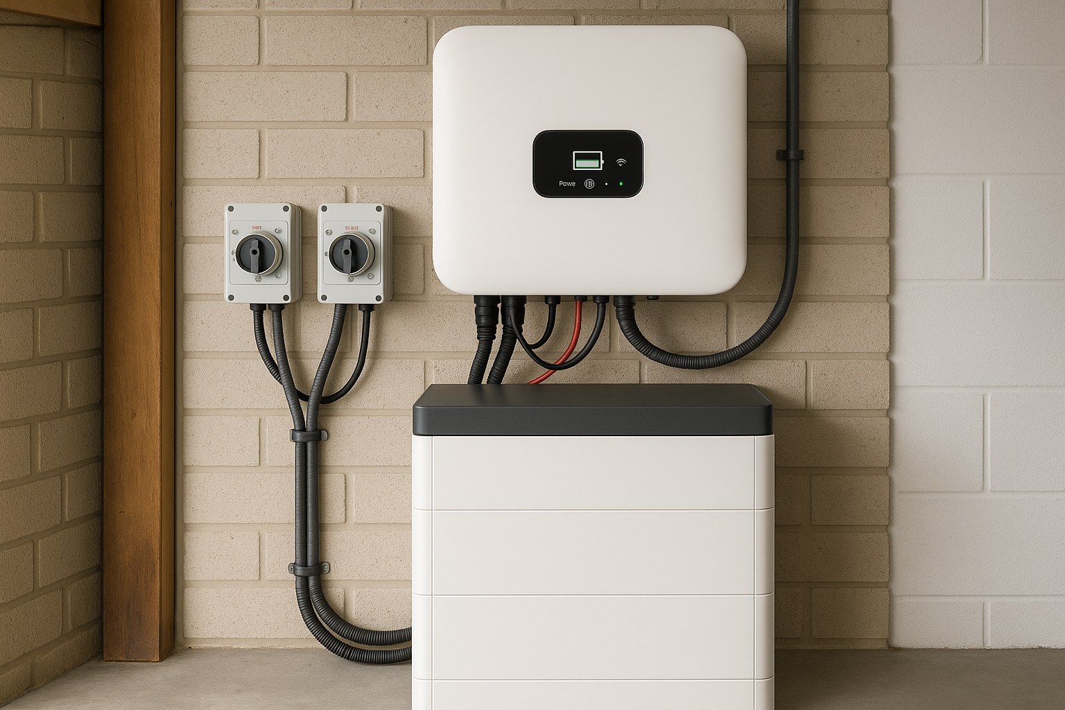 Remote Area Solar Power: What Works, What Fails, & How to Size Your System in Australia 4 Hybrid inverter and home battery installed for backup power