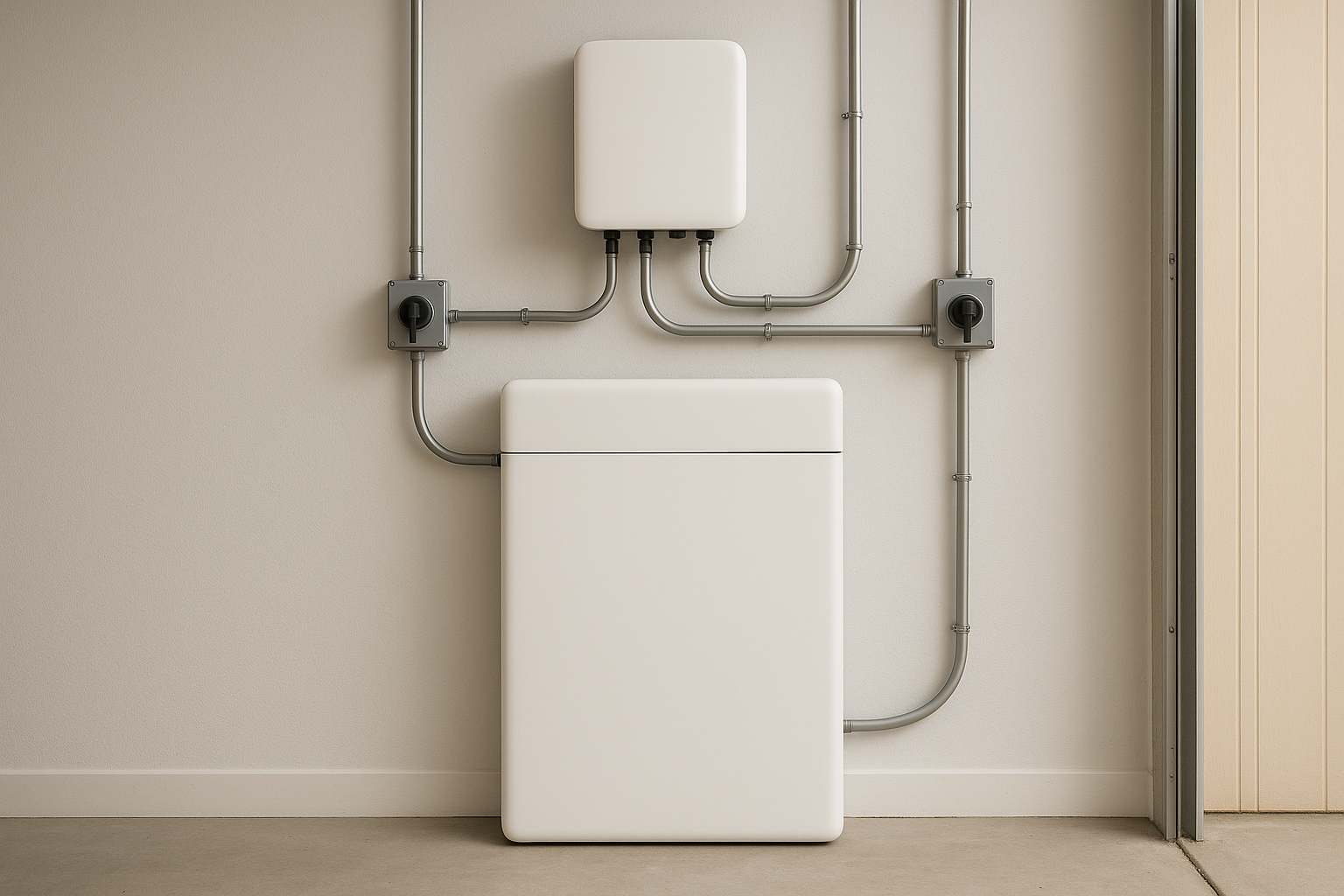 Freedom energy: what it really looks like on your roof, in your switchboard, and on your bill 3 Home battery system installed on a garage wall