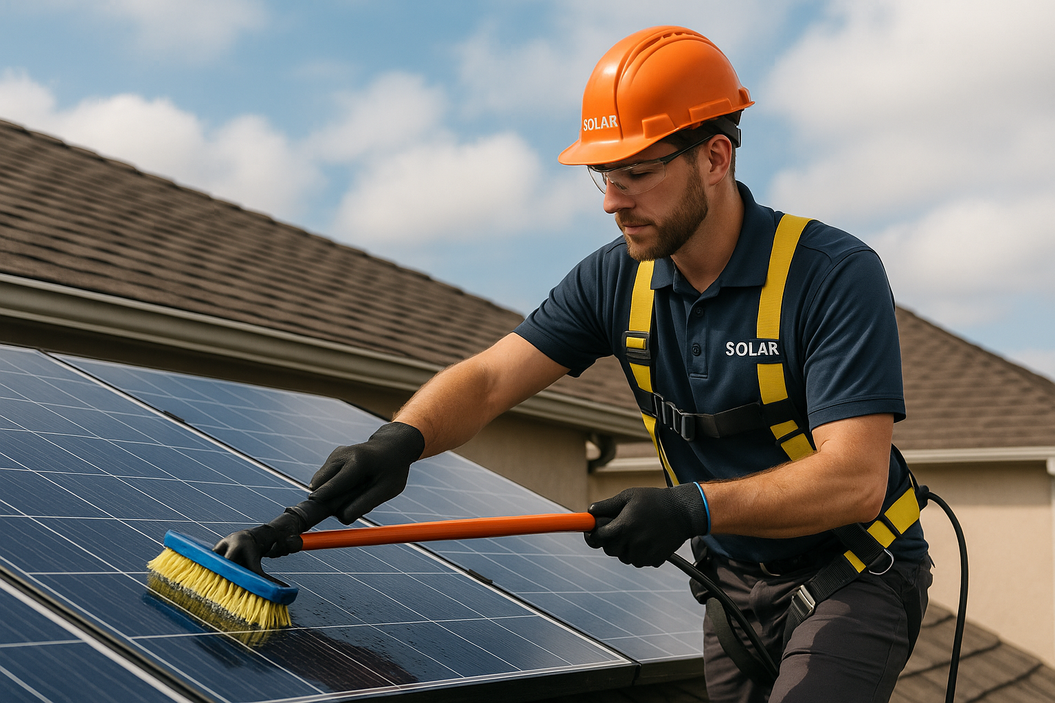 6 Common Solar Panel Mistakes Aussie Homeowners Make (and How to Avoid Them) 4 A professional technician performing solar panel maintenance.