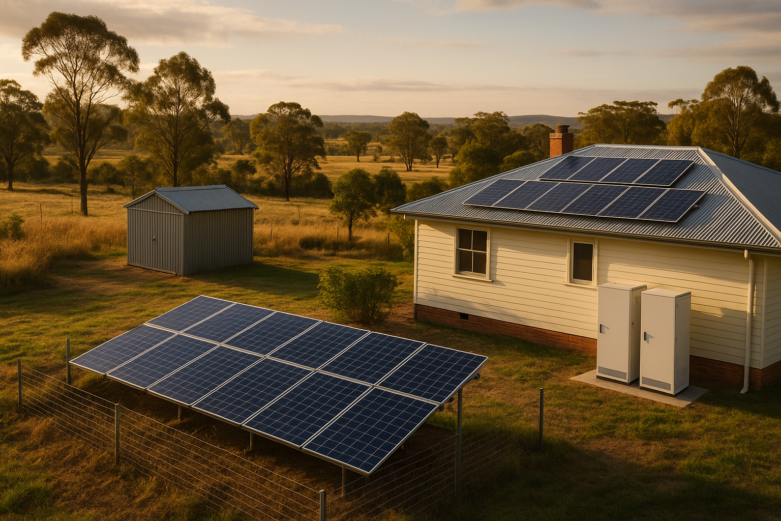 Sonnen battery in Australia: what you’re really buying (and how to choose the right size) 4 A semi-rural Australian property suited to solar and battery storage