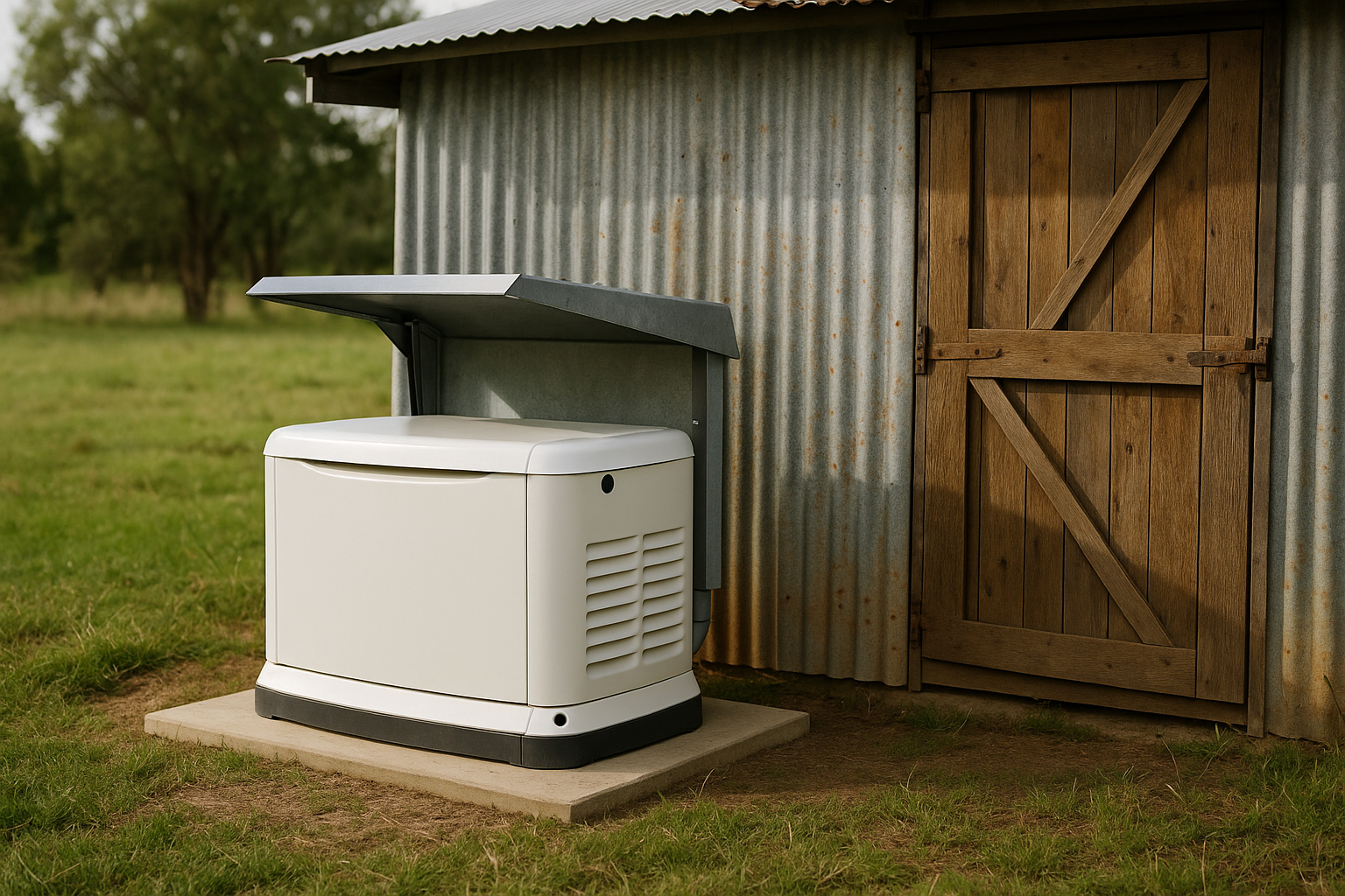 Off-grid batteries in Australia: how to choose the right system for reliable power 4 Backup generator installed for an off-grid solar battery system