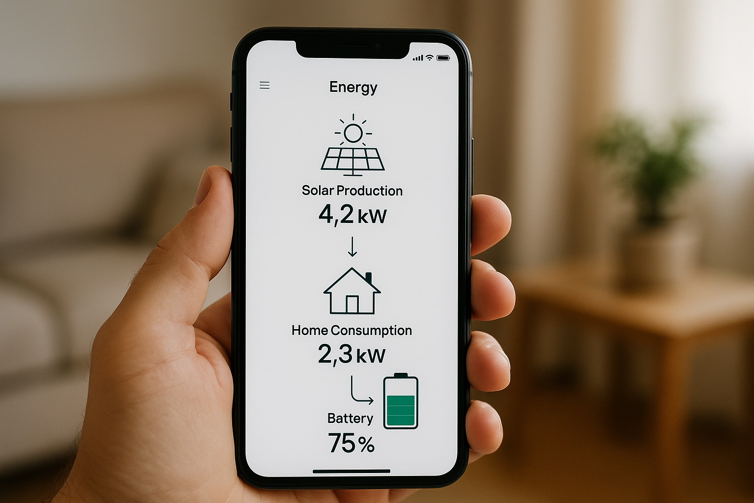 How to Choose the Best Solar Inverter for Your Australian Home 1 A homeowner checking their solar system's performance on a smartphone app.