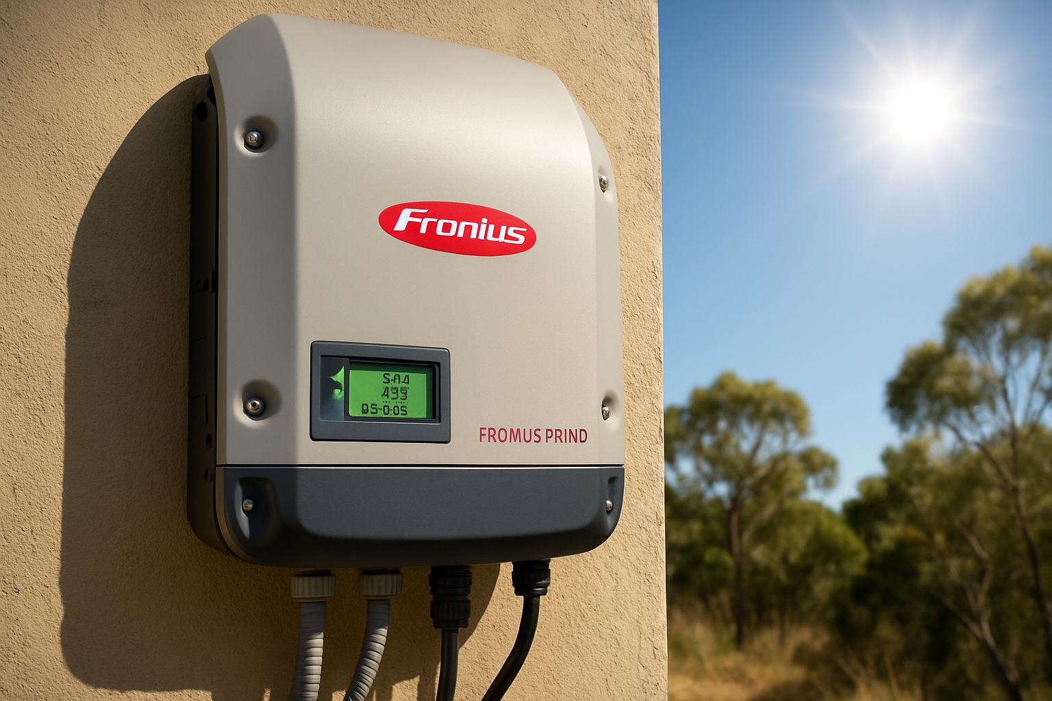 Fronius solar inverter on site in NSW